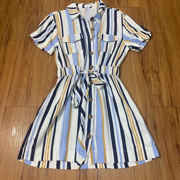 Streetwear Society Button Down Striped Dress - Picture 4 of 13